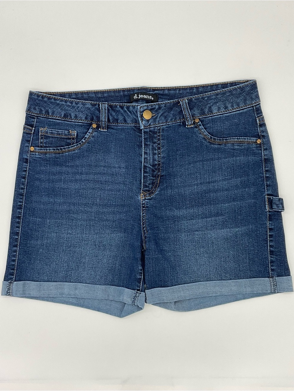 d. jeans Five Pocket Cuffed Denim Shorts, 12